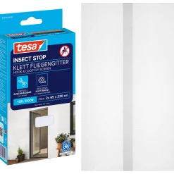 tesa Fliegengitter Tür 65 x 220 cm weiß kürzbar 2 Stück