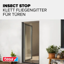 tesa Fliegengitter Tür 65 x 220 cm weiß kürzbar 2 Stück