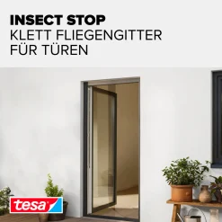 tesa Fliegengitter Tür 65 x 220 cm anthrazit kürzbar 2 Stück