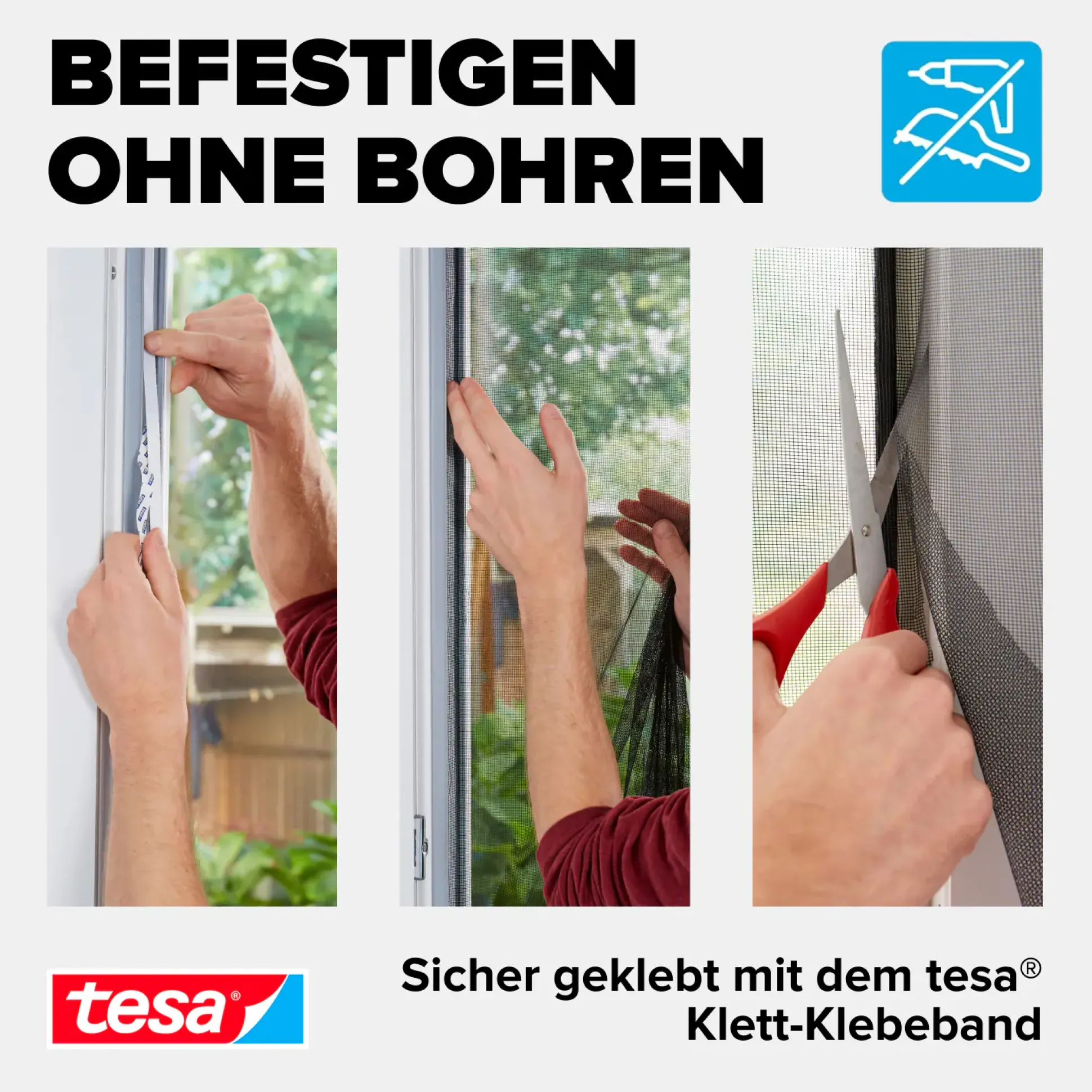 tesa Fliegengitter Tür 65 x 220 cm anthrazit kürzbar 2 Stück