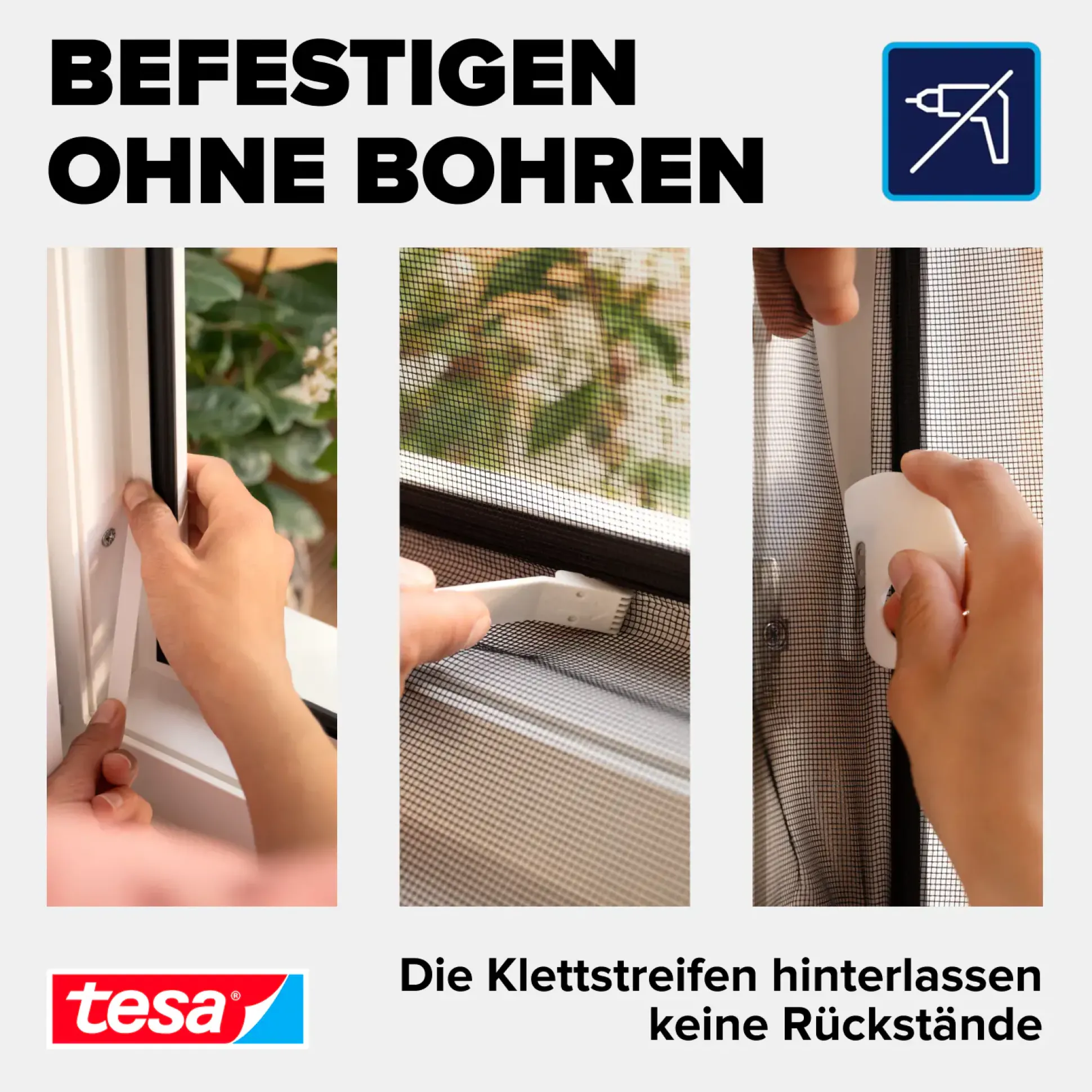 tesa Fliegenschutz-Fenster COMFORT 170 x 180 cm - anthrazit