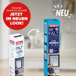 tesa Fliegenschutz-Fenster FALT 80 x 80 - 140 x 140 cm anthrazit/anthrazit