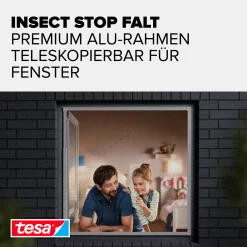 tesa Fliegenschutz-Fenster FALT 80 x 80 - 140 x 140 cm weiß/weiß