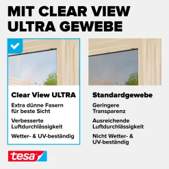 tesa Fliegenschutz-Fenster FALT 80 x 80 - 140 x 140 cm weiß/weiß