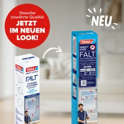 tesa Fliegenschutz-Fenster FALT 80 x 80 - 140 x 140 cm weiß/weiß