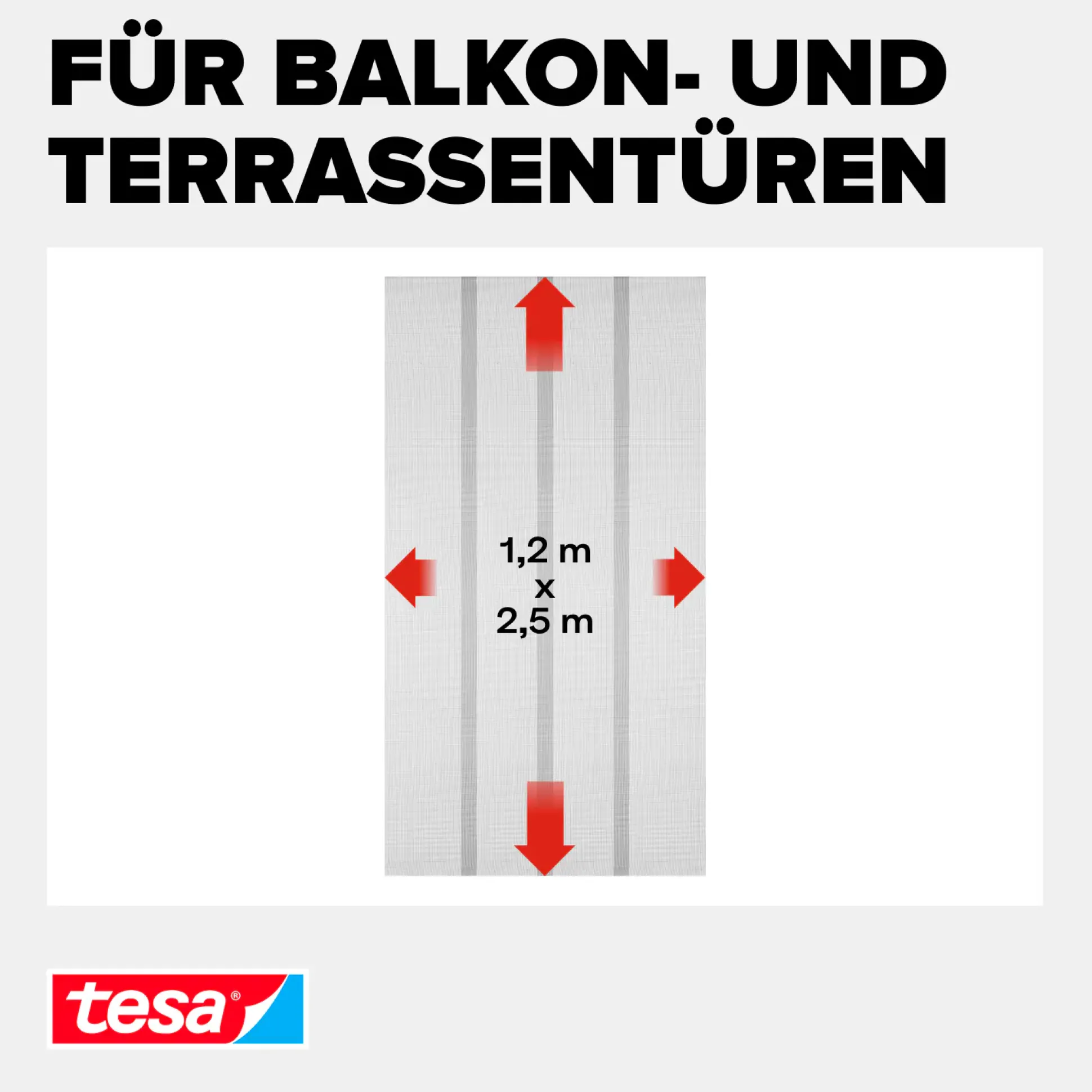 tesa Fliegenschutz-Lamellenvorhang STANDARD 120 x 250 cm - anthrazit