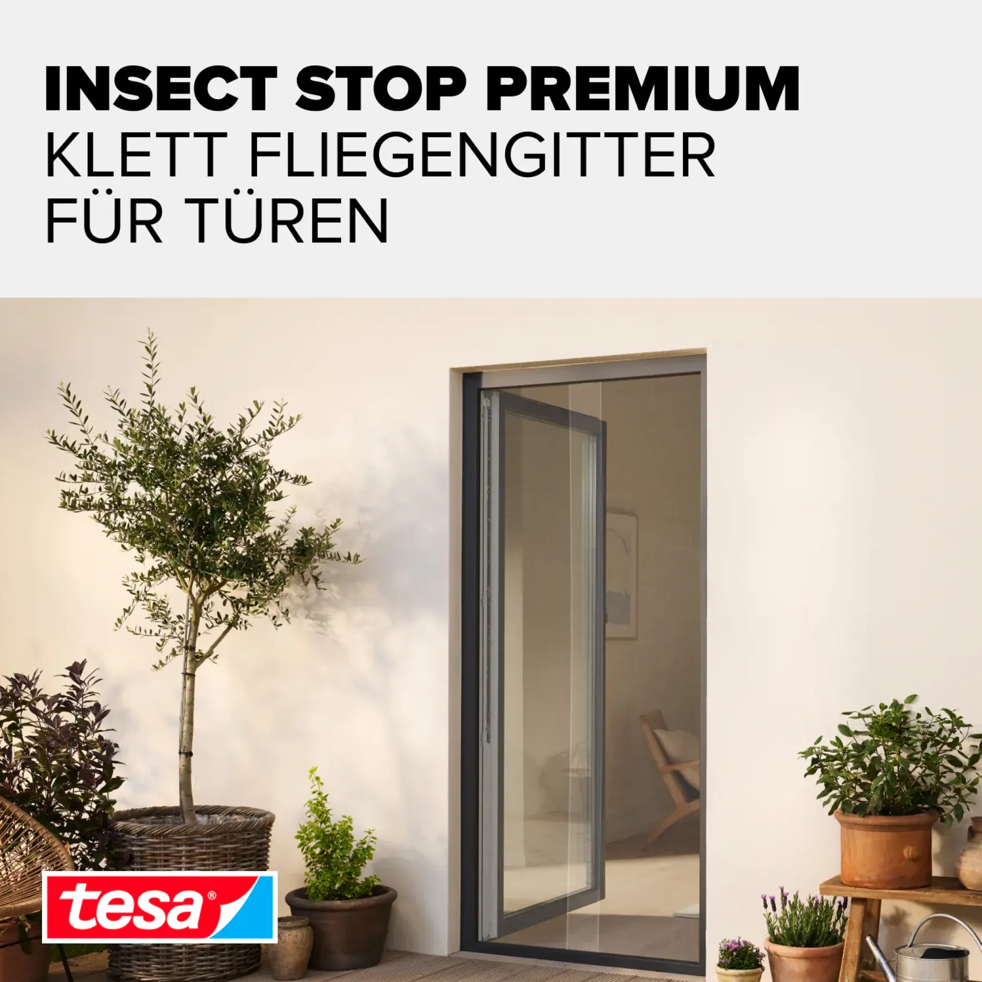 tesa Fliegenschutz-Tür COMFORT 120 x 220 cm - weiß