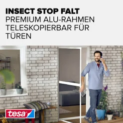 tesa Fliegenschutz-Tür FALT 100 x 220 cm anthrazit/weiß kürzbar