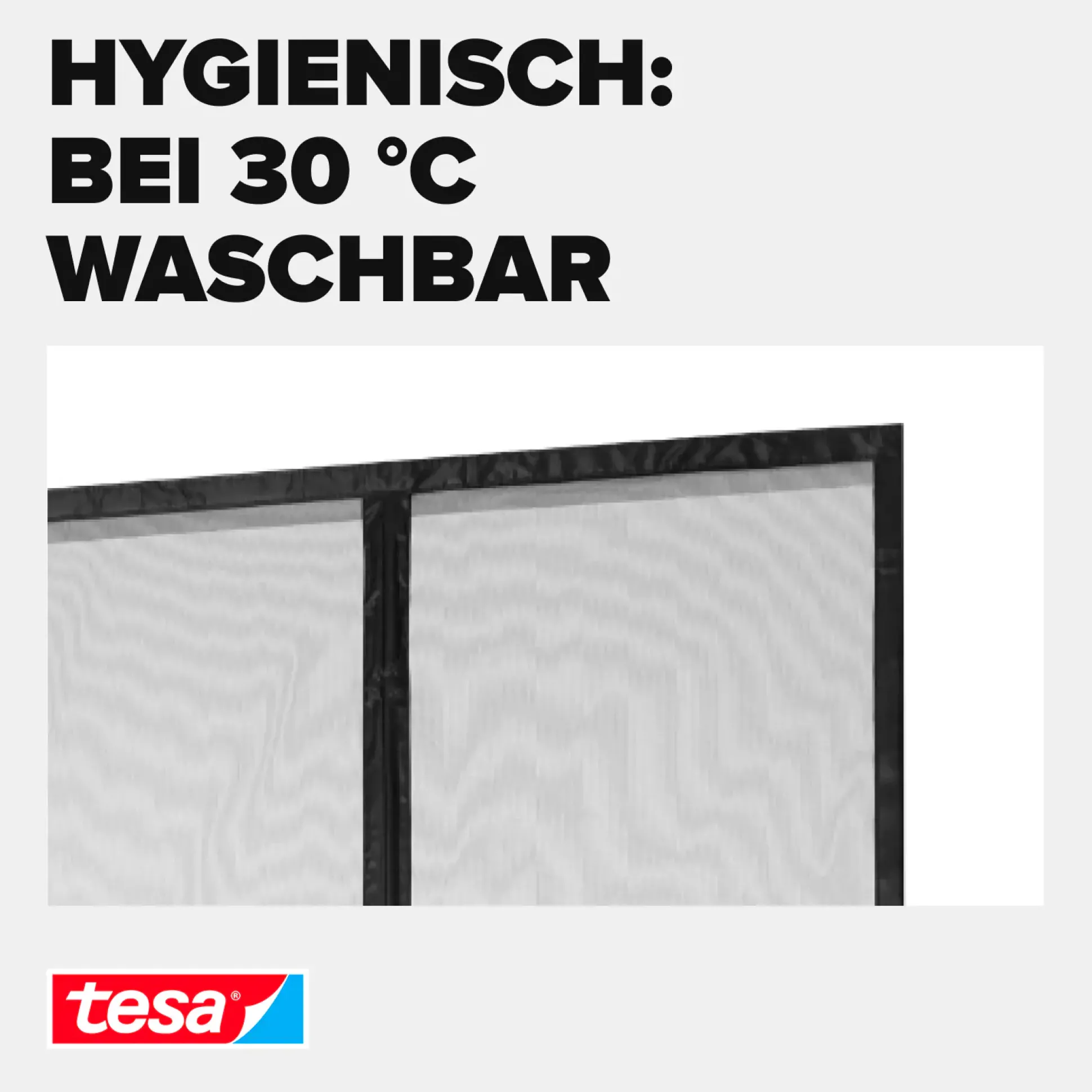 Tesa Insektenschutz Magnetvorhang Selbstschließend 120 x 240 cm Anthrazit