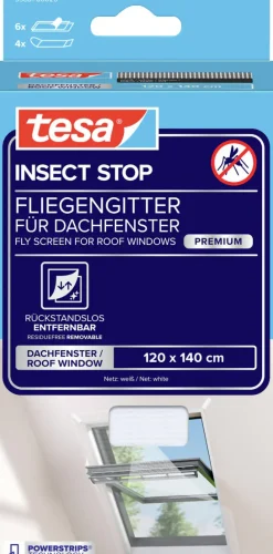 tesa Insektenschutz-Dachfenster COMFORT 120 x 140 cm weiß