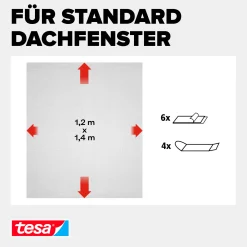 tesa Insektenschutz-Dachfenster COMFORT 120 x 140 cm weiß