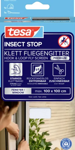 tesa Insektenschutz-Fenster COMFORT 100 x 100 cm weiß