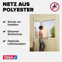 tesa Insektenschutz-Fenster COMFORT 100 x 100 cm weiß