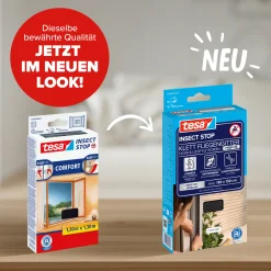 tesa Insektenschutz-Fenster COMFORT 130 x 130 cm anthrazit