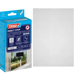 tesa Insektenschutz-Fenster Klettband OPEN/CLOSE 130 x 150 cm anthazit