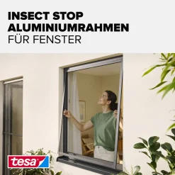 tesa Insektenschutz-Fenster COMFORT 120 x 150 cm anthrazit