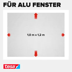 tesa Insektenschutz-Gitter COMFORT Ersatzrolle 100 x 120 cm grau