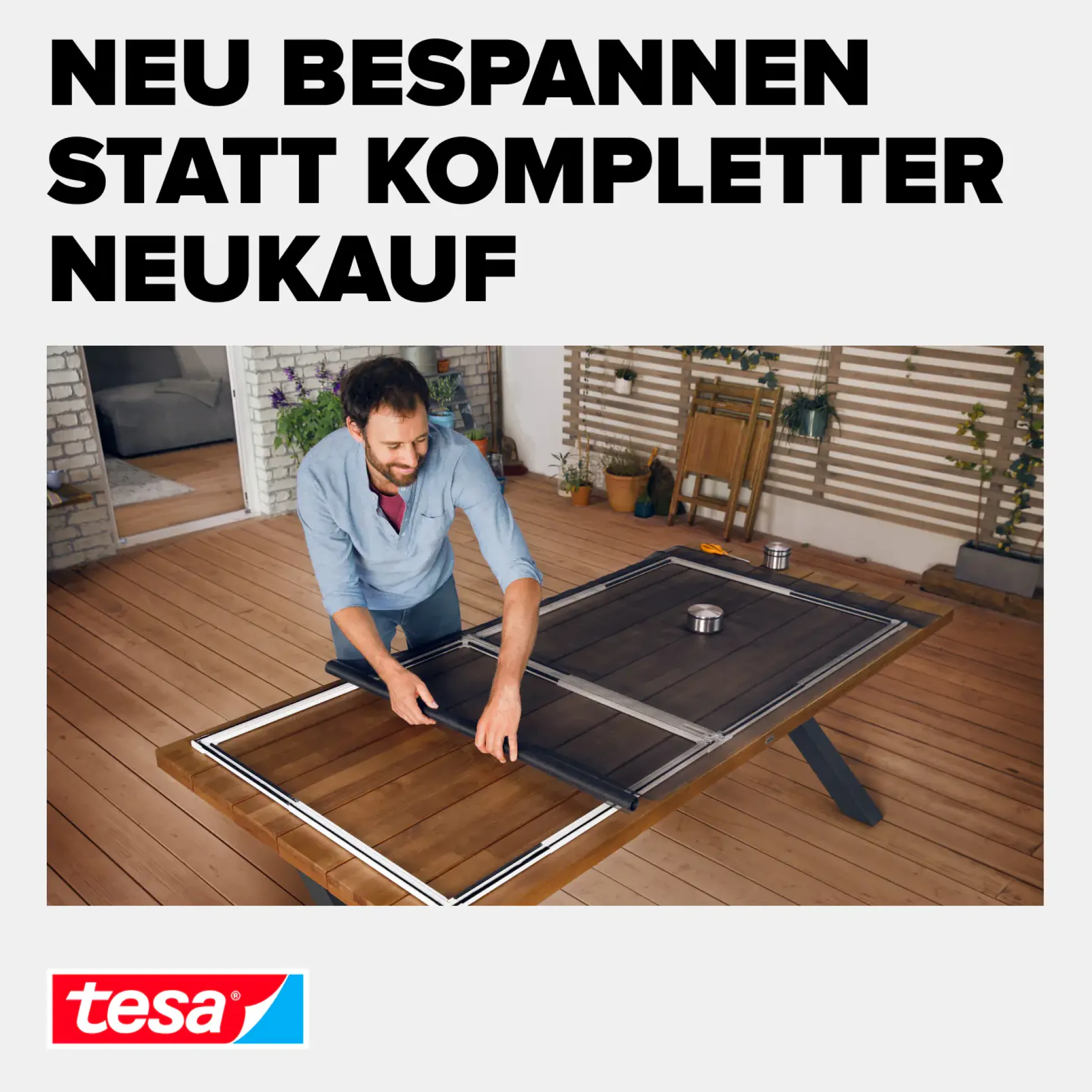 tesa Insektenschutz-Gitter COMFORT Ersatzrolle 120 x 250 cm weiß