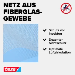 tesa Insektenschutz-Gitter COMFORT Ersatzrolle 120 x 250 cm weiß