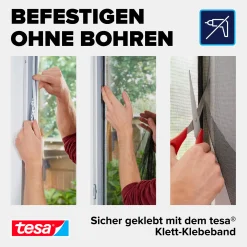 tesa Insektenschutz-Klettbandsystem 2 x (0,65 m x 2,5 m) weiß