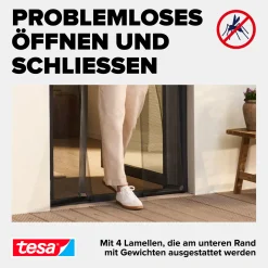 tesa Insektenschutz-Lamellenvorhang Standard 95 m x 220 cm schwarz