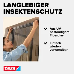 tesa Insektenschutz-Lamellenvorhang Standard 95 m x 220 cm schwarz