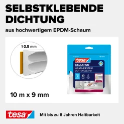 tesa Insulation E-Profil Classic 10 m, weiß