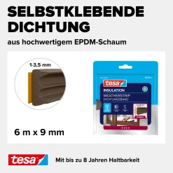 tesa Insulation E-Profil Classic 6 m, braun