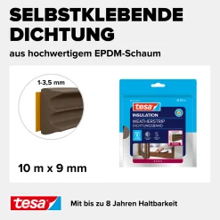 tesa Insulation E-Profil Classic 10 m, braun