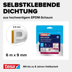 tesa Insulation P-Profil Classic 6 m, weiß