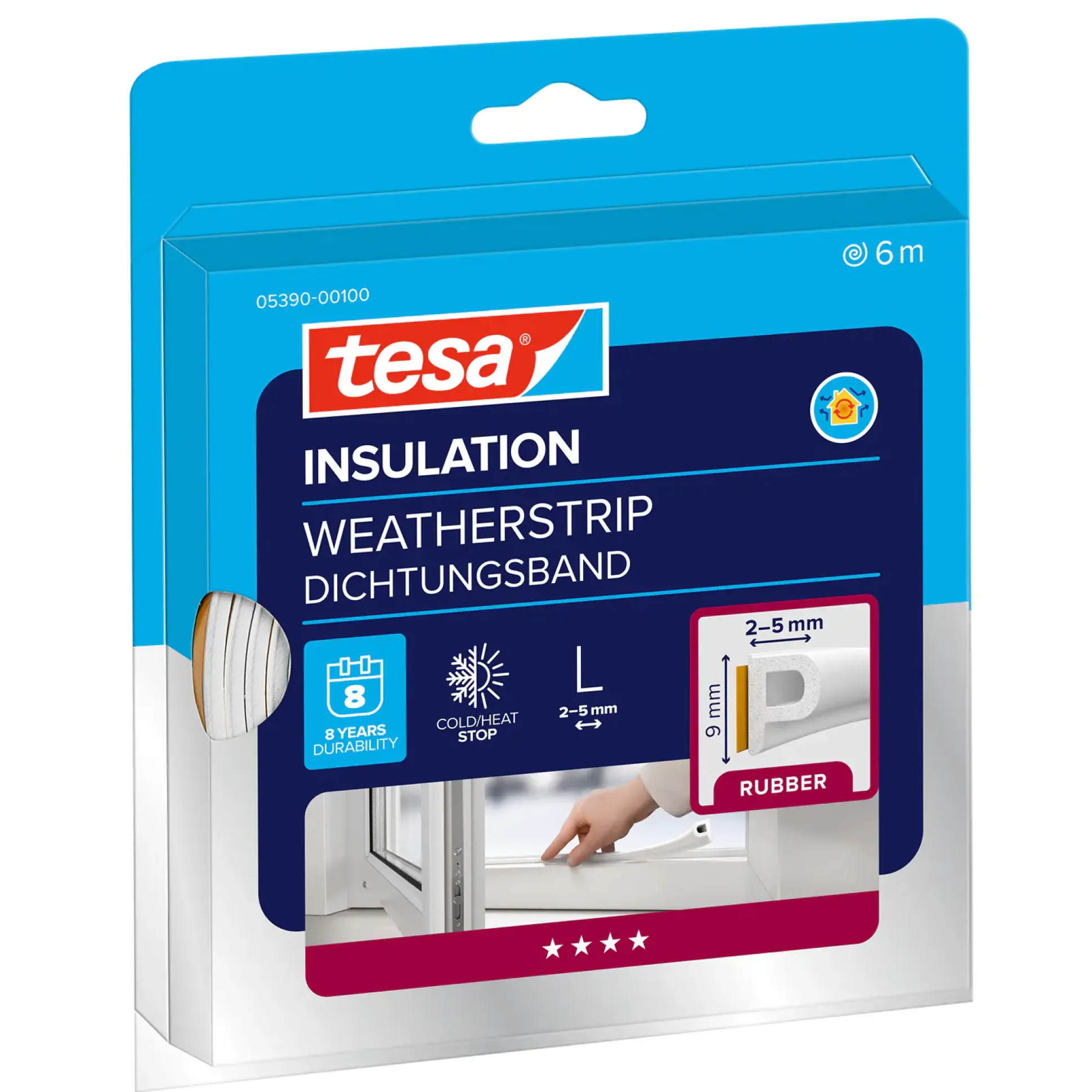 tesa Insulation P-Profil Classic 6 m, weiß