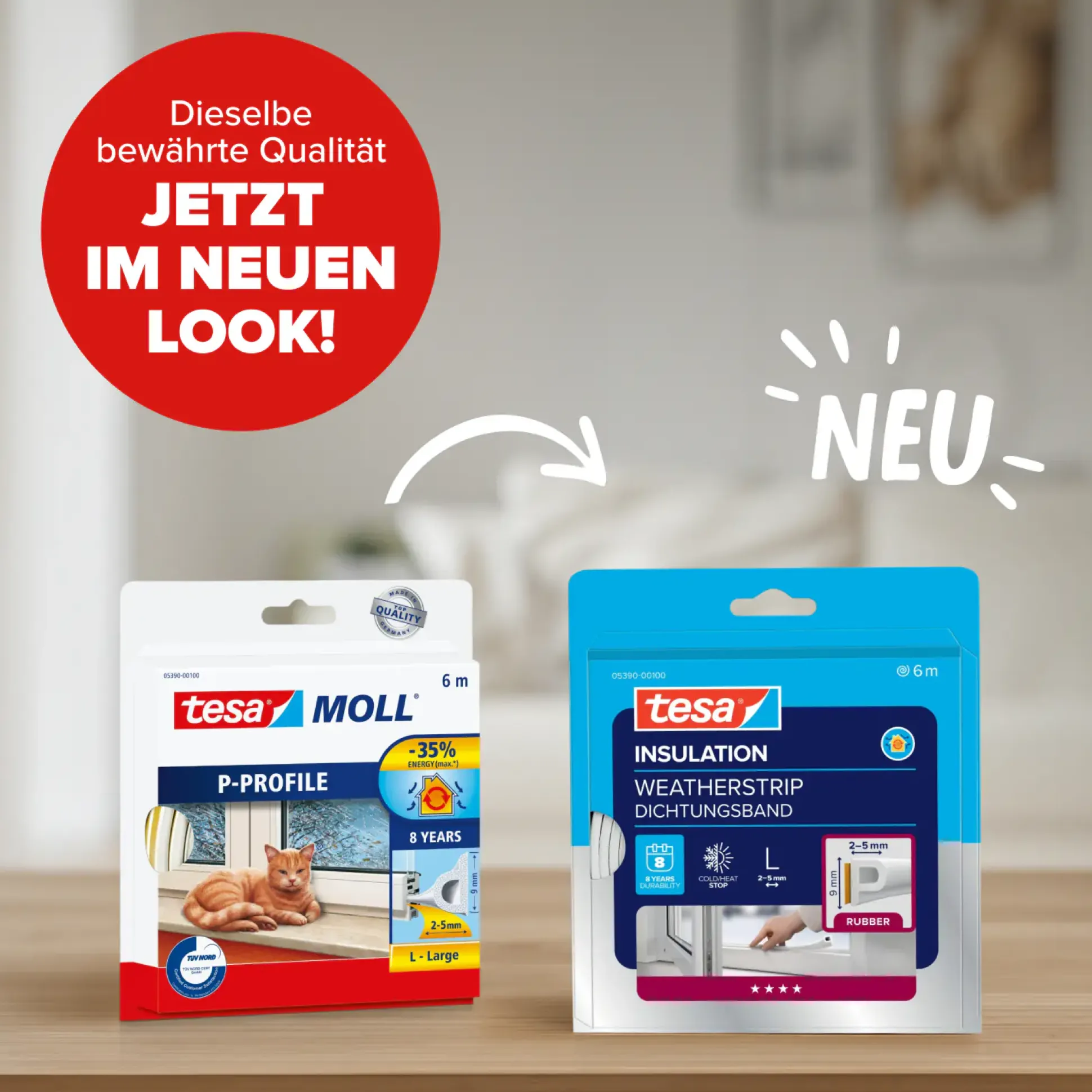 tesa Insulation P-Profil Classic 6 m, weiß