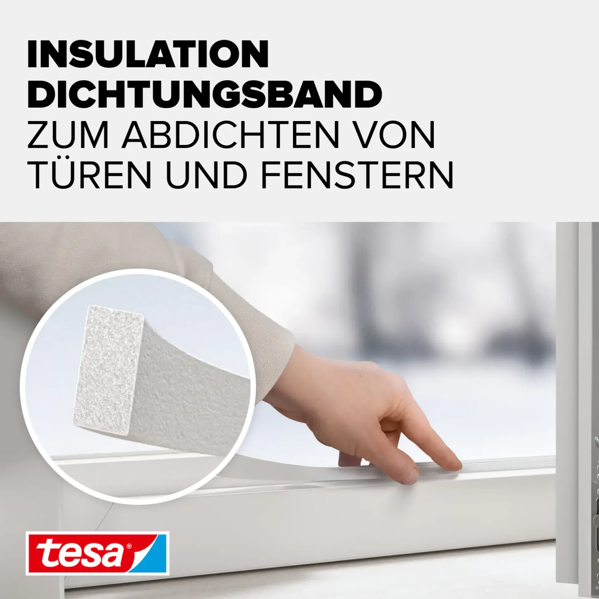 tesa Insulation Schaumstoff-Dichtung Universal 6 m, weiß