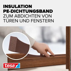 tesa Insulation Schaumstoffdichtung Standard 6 m, braun