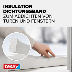 tesa Insulation Schaumstoff Fensterdichtung 6 m, weiß