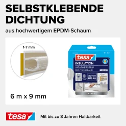 tesa Moll Dichtungsprofil Super Flex 6 m, transparent