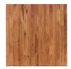Tischplatte Eiche massiv 80 x 80 cm 26 mm mit natürlicher Kante