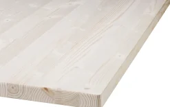 Tischplatte Fichte Oberfläche geschliffen 120 x 80 cm 28 mm