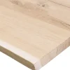 Tischplatte "Live Edge" Eiche massiv mit Waldkante 200 x 90 cm 38 mm
