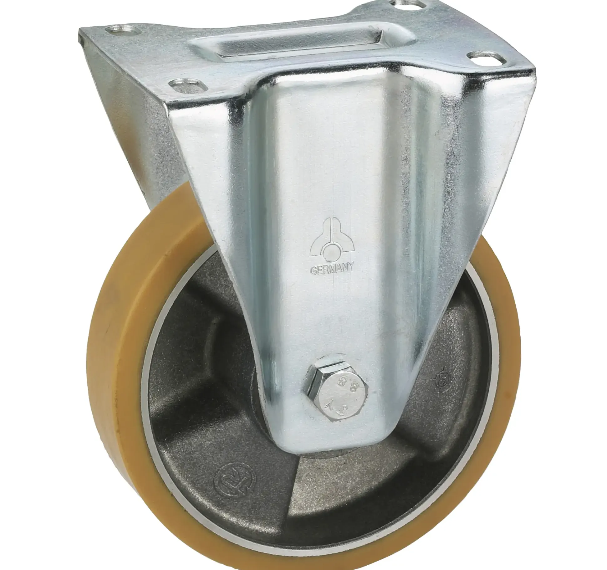 Transportgeräte-Bockrolle 100x30 mm Tragkr. 200 kg