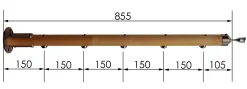 Treba B46 WoodTec Geländerstab Buche versiegelt Ø42 x 855mm