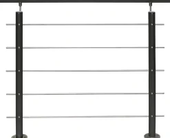 Treba Geländer-Set Aluminium AB10 anthrazit Bodenmontage
