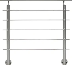 Treba Geländer-Set Aluminium AB5 eloxiert seitliche Montage
