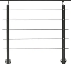 Treba Geländer-Set Aluminium AB9 anthrazit seitliche Montage