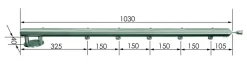 Treba Geländerstab MegaTec E1 Schrauben, Edelstahl V2A Länge 103 cm