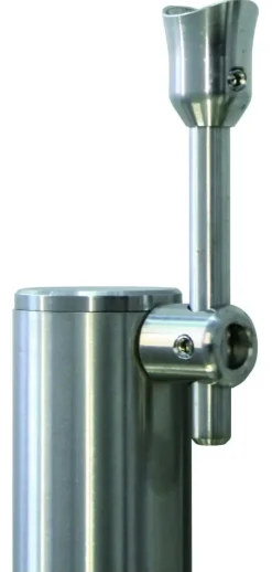 Treba seitlicher Handlaufhalter E72 Edelstahl mit Abdeckkappe