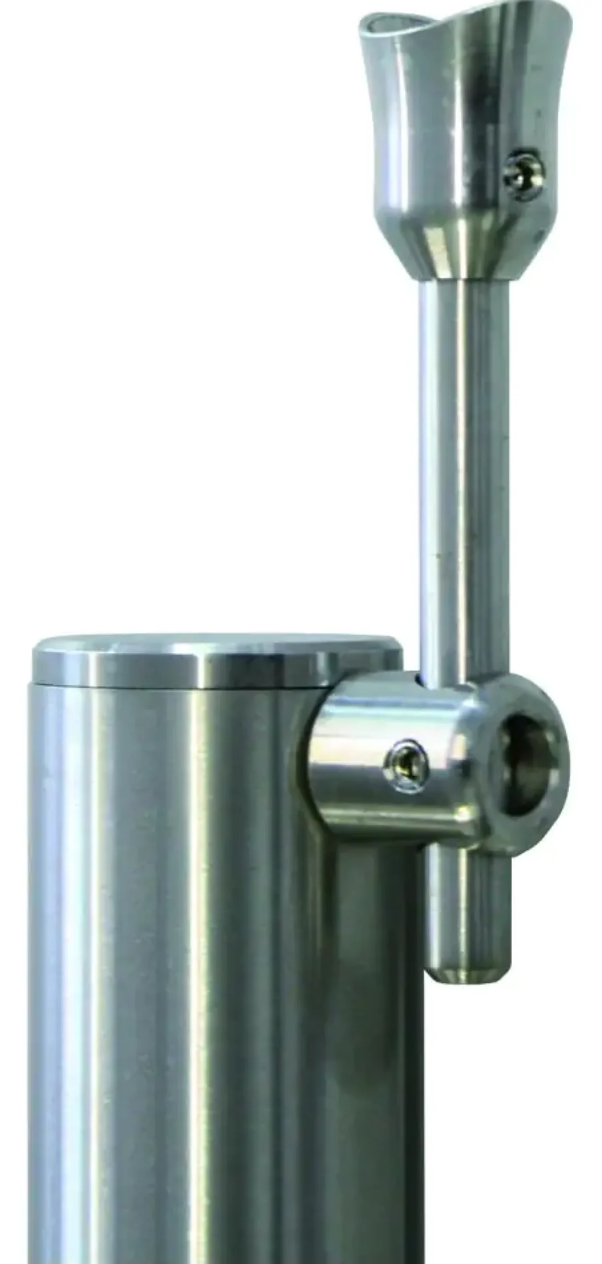Treba seitlicher Handlaufhalter E72 Edelstahl mit Abdeckkappe
