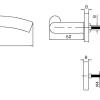 TrendLine BB-Rosettengarnitur Edelstahl Ø 5 cm rund gebogener Griff