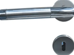 TrendLine BB-Rosettengarnitur Edelstahl Ø 5 cm rund gerader Griff