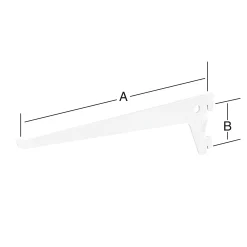 TrendLine Einlochträger 1-reihig weiß 15 x 7 cm